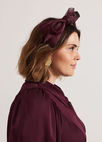 Phase Eight Purple Padded Bow Hats Purple Australia | NO5074132